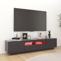 Greatstore TV skříňka s LED osvětlením šedá 180 x 35 x 40 cm