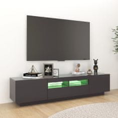 Greatstore TV skříňka s LED osvětlením šedá 180 x 35 x 40 cm