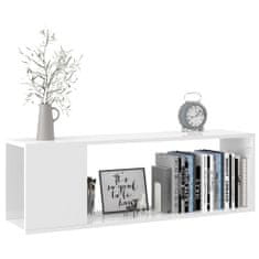 Greatstore TV stolek bílý s vysokým leskem 100 x 24 x 32 cm dřevotříska