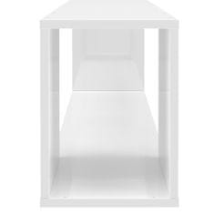 Greatstore TV stolek bílý s vysokým leskem 100 x 24 x 32 cm dřevotříska