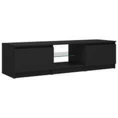 Greatstore TV skříňka s LED osvětlením černá 140 x 40 x 35,5 cm