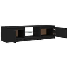 Greatstore TV skříňka s LED osvětlením černá 140 x 40 x 35,5 cm