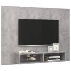 Greatstore Nástěnná TV skříňka betonově šedá 135x23,5x90 cm dřevotříska