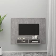 Greatstore Nástěnná TV skříňka betonově šedá 135x23,5x90 cm dřevotříska