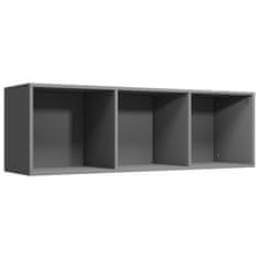 Greatstore Knihovna / TV skříňka šedá 36 x 30 x 114 cm dřevotříska