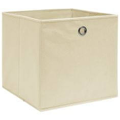 shumee Úložné boxy 4 ks netkaná textilie 28 x 28 x 28 cm krémové