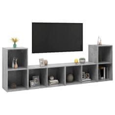 Vidaxl TV skříňky 4 ks betonově šedé 72 x 35 x 36,5 cm dřevotříska