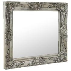 Vidaxl Nástěnné zrcadlo barokní styl 50 x 50 cm stříbrné