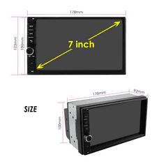 Hizpo 2 GB Univerzální 2din Autorádio s Android, GPS navigace, Handsfree - Bluetooth, WIFI, Kamera, 2GB RAM + 32GB ROM, Android Rádio