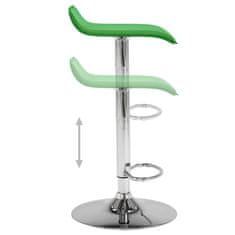 Greatstore 323335 Bar Stools 2 pcs Green Faux Leather