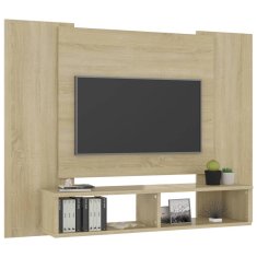 Greatstore Nástěnná TV skříňka dub sonoma 120 x 23,5 x 90 cm dřevotříska