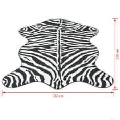 Greatstore Tvarovaná rohož 150x220 cm potisk zebra