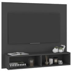 Greatstore Nástěnná TV skříňka šedá 102 x 23,5 x 90 cm dřevotříska