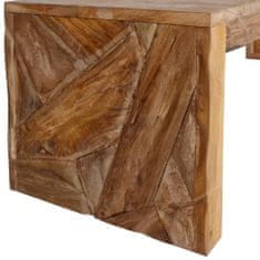 Greatstore TV stolek, regenerovaný teak, 120x35x35 cm