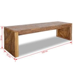 Greatstore TV stolek, regenerovaný teak, 120x35x35 cm