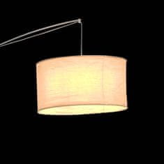 Greatstore Nastavitelná stojací lampa oblouk krémová 192 cm