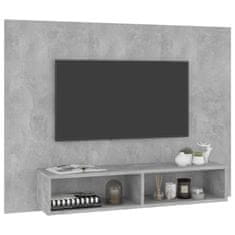 Greatstore Nástěnná TV skříňka betonově šedá 120x23,5x90 cm dřevotříska