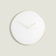 Stackers , Nástěnné hodiny White & Brushed Gold Clock | bílá 75654