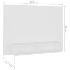 Greatstore Nástěnná TV skříňka bílá 120 x 23,5 x 90 cm dřevotříska