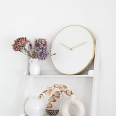 Stackers , Nástěnné hodiny White & Brushed Gold Clock | bílá 75654