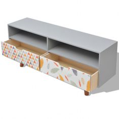 Greatstore TV stolek MDF 120x30x50 cm šedý