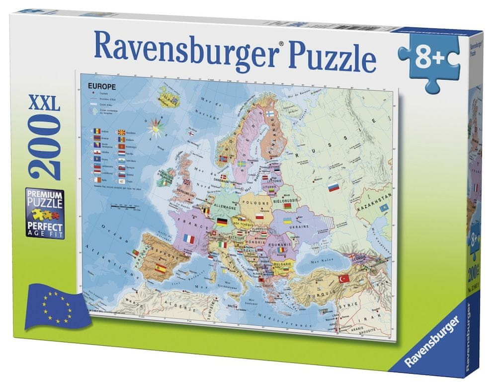 Ravensburger Mapa Evropy 200 dílků