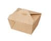 Bio papírový menu box na jídlo hnědý 750 ml, 450ks