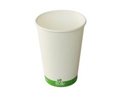 Bio papírový kelímek na horký nápoj ECO CUP bílý 300 ml (12 oz), 500ks