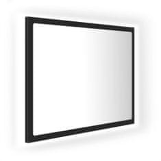 Vidaxl Koupelnové zrcadlo LED šedé 60 x 8,5 x 37 cm dřevotříska