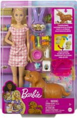 Mattel Barbie Novorozená štěňátka HCK75