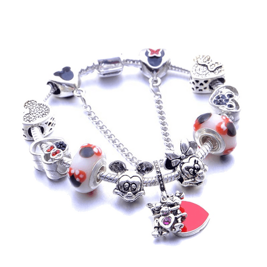 SILVER STAR Náramek Mickey Minnie ve stylu PANDORA - model SL9027 - elegantní klenot pro každou příležitost.