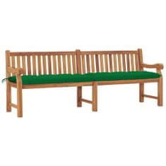 Greatstore Zahradní lavice s poduškou 240 cm masivní teak