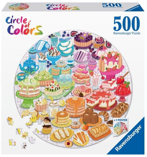 Ravensburger Barevné dezerty 500 dílků