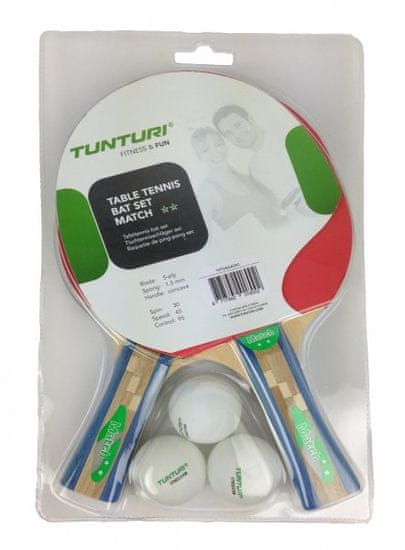 Tunturi Pálky a míčky na stolní tenis TUNTURI Set Match sada