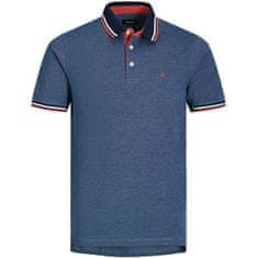 Jack&Jones Plus Pánské polo triko Slim Fit JJEPAULOS 12143859 Denim Blue (Velikost 3XL)