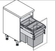 Hailo Vestavný odpadkový koš EURO CARGO 45 3619-73
