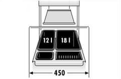 Hailo Vestavný odpadkový koš XXL 45 3630-45