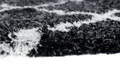 Chemex Koberec Shaggy Polyester Silný Itálie 1391A 64 Bílá Černá 200x300 cm