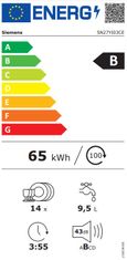 Siemens volně stojící myčka nádobí SN27YI03CE + doživotní záruka aquaStop