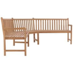 Greatstore Rohová lavice 202 x 202 x 90 cm masivní teak