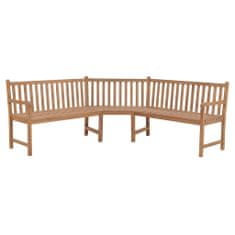 Greatstore Rohová lavice 202 x 202 x 90 cm masivní teak