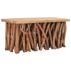 Greatstore Konferenční stolek 100x40x40,7 masivní recyklované dřevo a teak