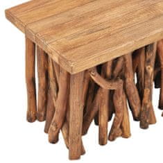 Greatstore Konferenční stolek 100x40x40,7 masivní recyklované dřevo a teak