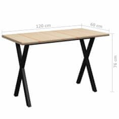 Greatstore Jídelní stůl 120 x 60 x 76 cm borové dřevo