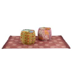 Greatstore Taburety a koberec 3 ks textil patchwork