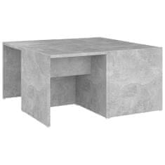 Greatstore Konferenční stolky 4 ks betonově šedé 33x33x33 cm dřevotříska