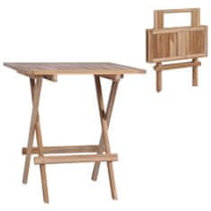 Greatstore Skládací bistro stolky 2 ks 60 x 60 x 65 cm masivní teak