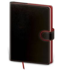 Zápisník Flip B6 černo/červená tečkovaný