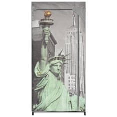 Greatstore Šatní skříň New York 75 x 45 x 160 cm textil