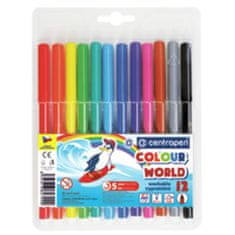 Centropen Fixy COLOUR WORLD 7550 trojboké, sada 12 barev